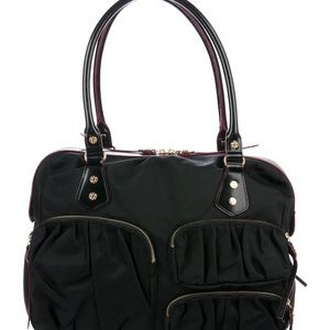 MZ WALLACE leather trimmed nylon shoulder bag